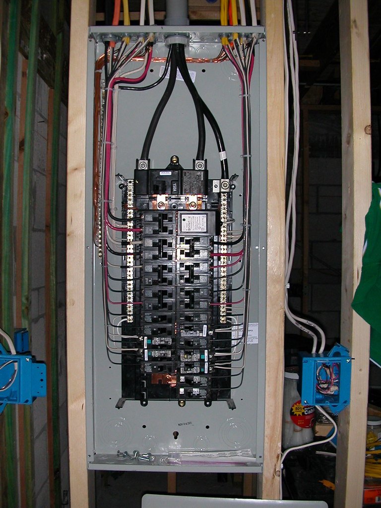 Electrical backup gateway and distribution board on a wall